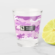 Purple Military Camo Shot Glass