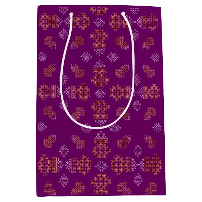 Purple Minimal Tamil Kolam Pongal Design (Framsidan)