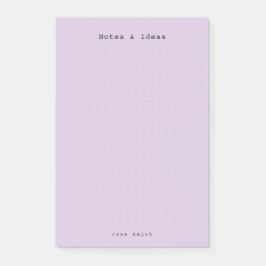 Purple minimalist personalized retro aesthetic  post-it block