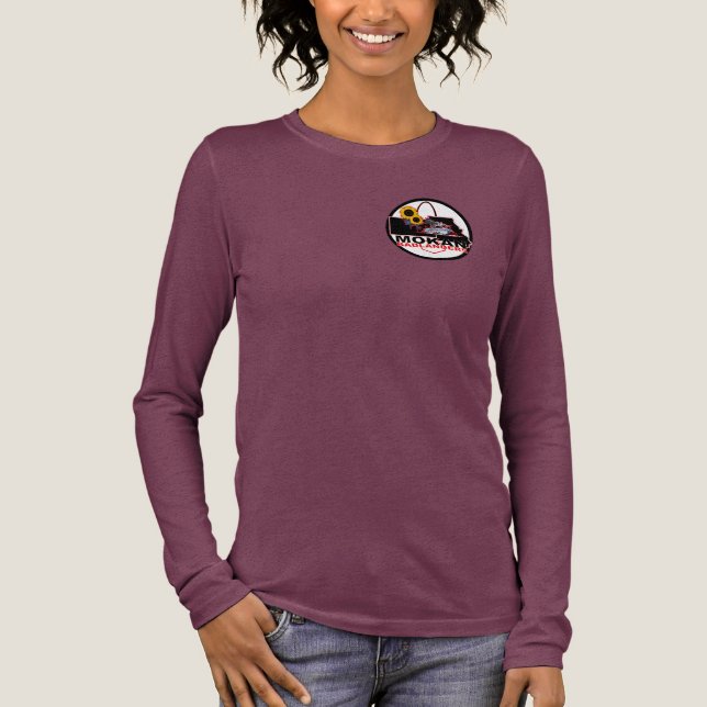Purple MOKAN Badlanders Womens LH Logo T Shirt (Framsida)