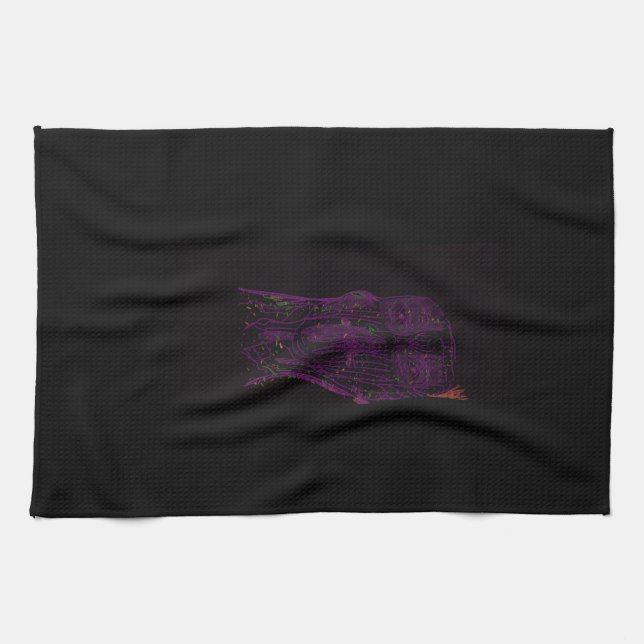 Purple Monster Character Art Kitchen Towel Kökshandduk (Horisontell)