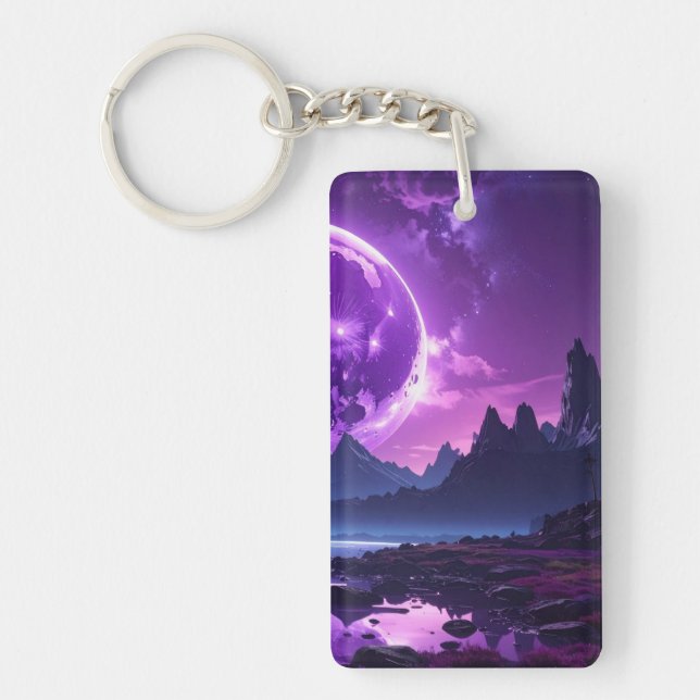 Purple Moon Vista Keychain (Framsidan)