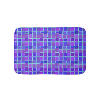 Purple Mosaic Squares Tile Pattern Badrumsmatta