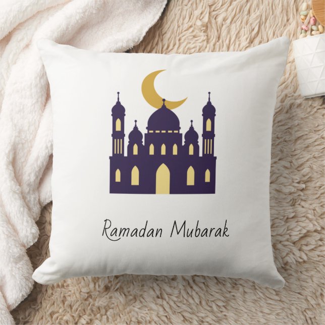    Purple Mosque & Crescent Moon Pillow  Kudde (Filt)