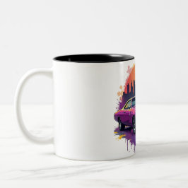 Purple Muscle Car Mug Två-Tonad Mugg