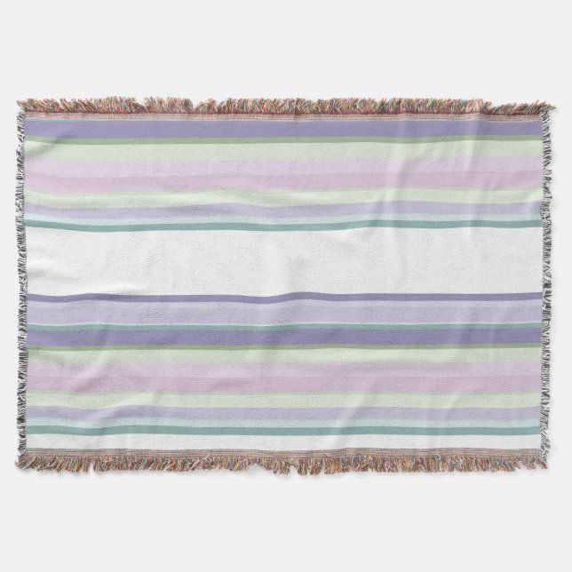 Purple, Neptune, sea green, and Lavender stripes Filt (Framsidan)