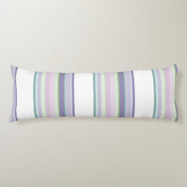 Purple, Neptune, sea green, and Lavender stripes Kroppskudde