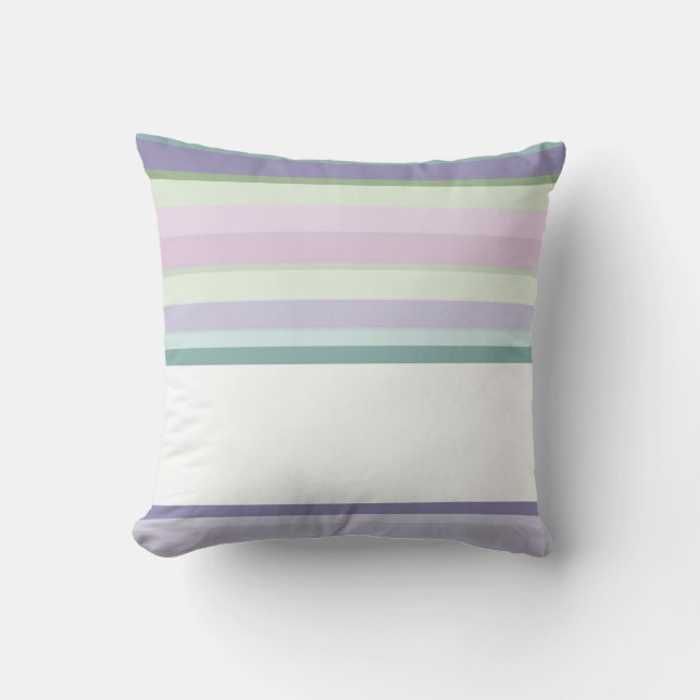 Purple, Neptune, sea green, and Lavender stripes Kudde (Framsida)
