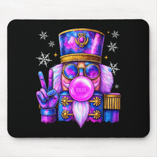 Purple Nutcracker Blowing Bubble Gum Cute Christma Musmatta (Framsidan)