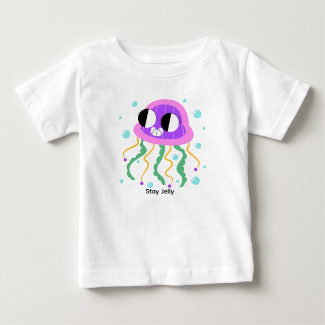 Purple Ocean Sea Creature Illustration for Kids St T Shirt (Framsida)