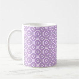 Purple Octagonal Checkered Mug Kaffemugg
