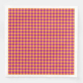 Purple Orange Checkerboard Pattern Pappersservett