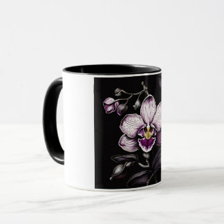 "Purple Orchid Mug - Floral Elegance Cup" Mugg