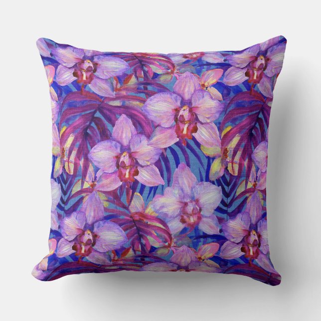 Purple orchid pattern kudde (Framsida)