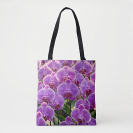 Purple Orchids Tote Bag Tygkasse