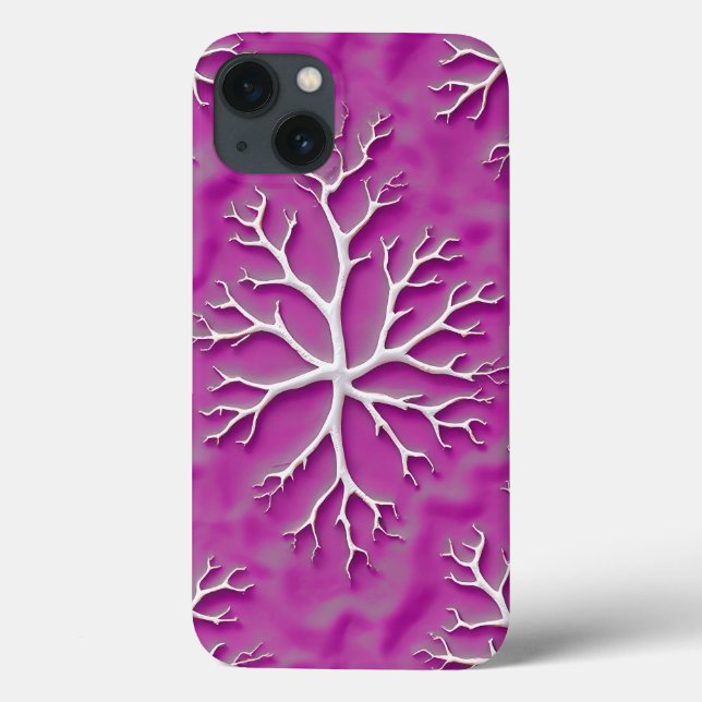Purple Organic iPhone Case with Artistic Texture (Baksida)