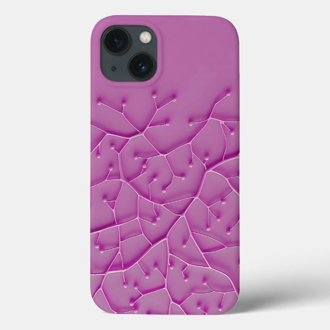 Purple Organic Texture iPhone Case Trendy Look (Baksida)