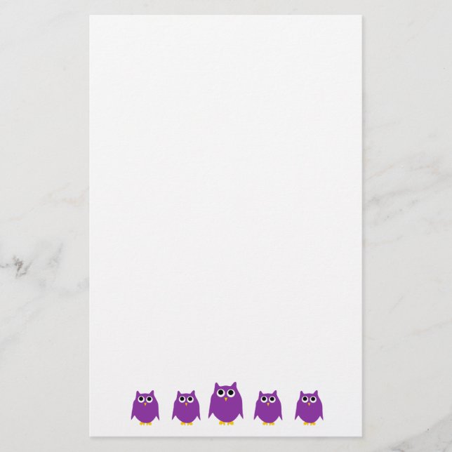 Purple Owl Design Brevpapper (Framsida)