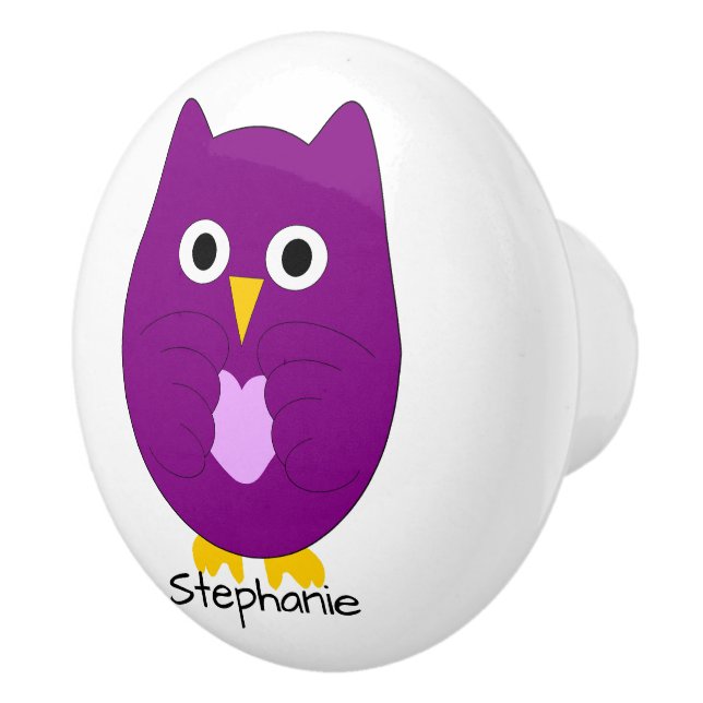 Purple Owl Design Personlig Knopp (Höger)