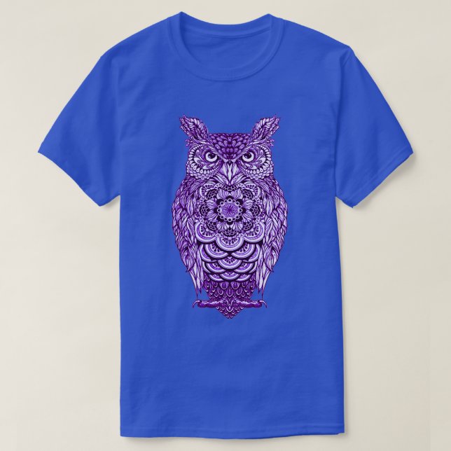 Purple Owl Fun Bird Graphic For Owl Lovers T Shirt (Design framsida)