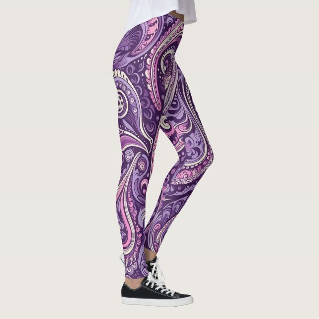 Purple Paisley  Leggings (Höger)
