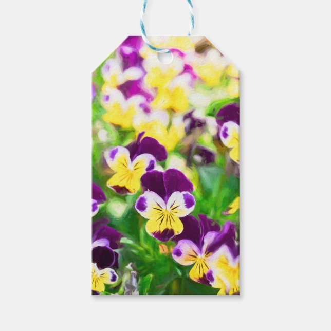 Purple Pansies Presentetikett (Framsidan)