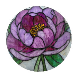 Purple Peony Stained Glass