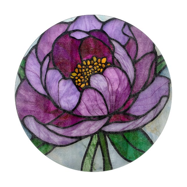 Purple Peony Stained Glass (Framsidan)