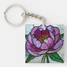 Purple Peony Stained Glass