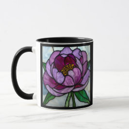 Purple Peony Stained Mugg