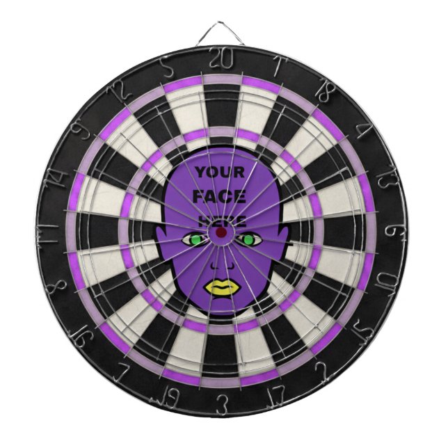 Purple Personalized Dart Board – Add Your Face Darttavla (Framsidan)