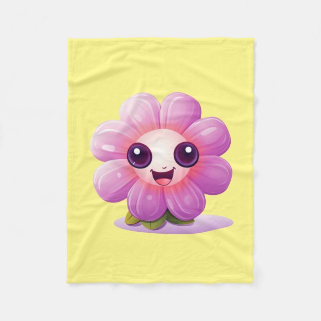 Purple Petal Power  Fleecefilt (Framsidan)