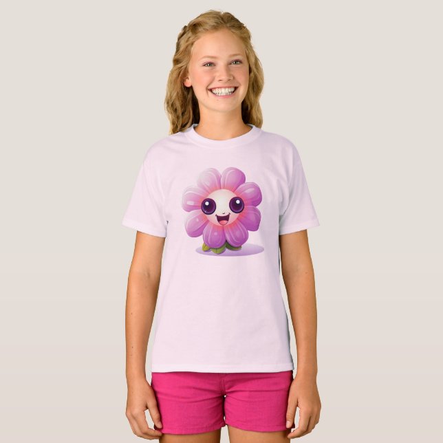 Purple Petal Power  T Shirt (Hel framsida)
