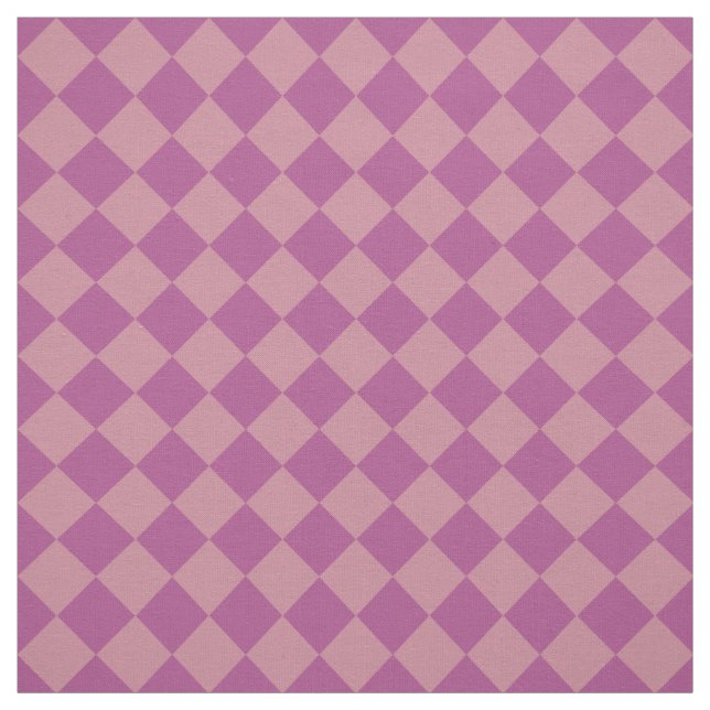 Purple Pink Checker Diamond Pattern Tyg (Provkarta)