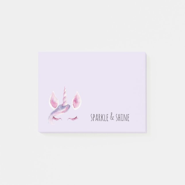 Purple Pink Unicorn Post-it Block (Framsida)