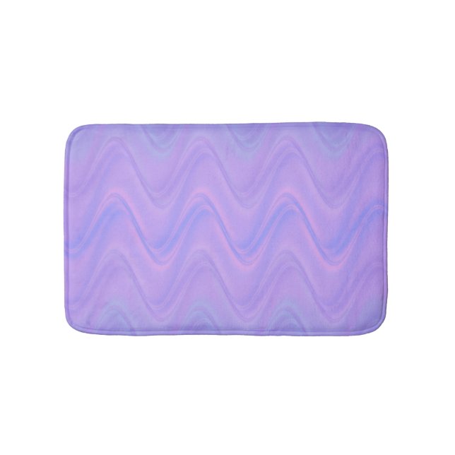 Purple Pink Wavy Lines Pattern Badrumsmatta (Framsidan)