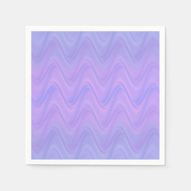 Purple Pink Wavy Lines Pattern Pappersservett (Framsidan)