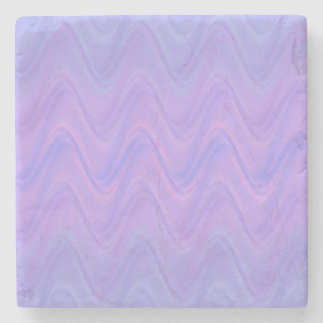 Purple Pink Wavy Lines Pattern Stenunderlägg (Framsidan)