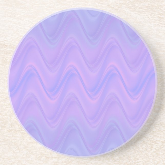 Purple Pink Wavy Lines Pattern Underlägg (Framsidan)