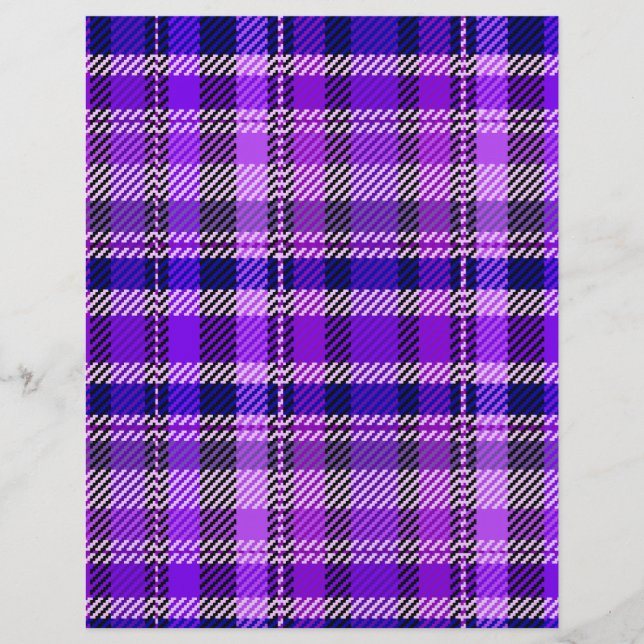 Purple Plaid Bulk Scrapbook Paper Pages Reklamblad (Framsidan)