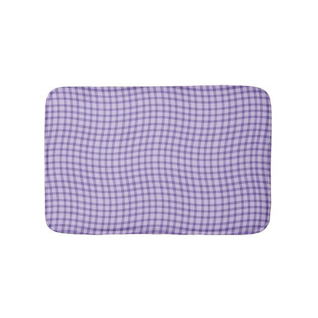 Purple Plaid Checker Seamless Pattern Badrumsmatta (Framsidan)