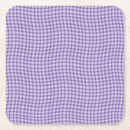 Purple Plaid Checker Seamless Pattern Underlägg Papper Kvadrat