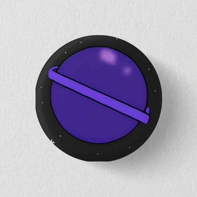 Purple Planet Badge Knapp (Framsida)