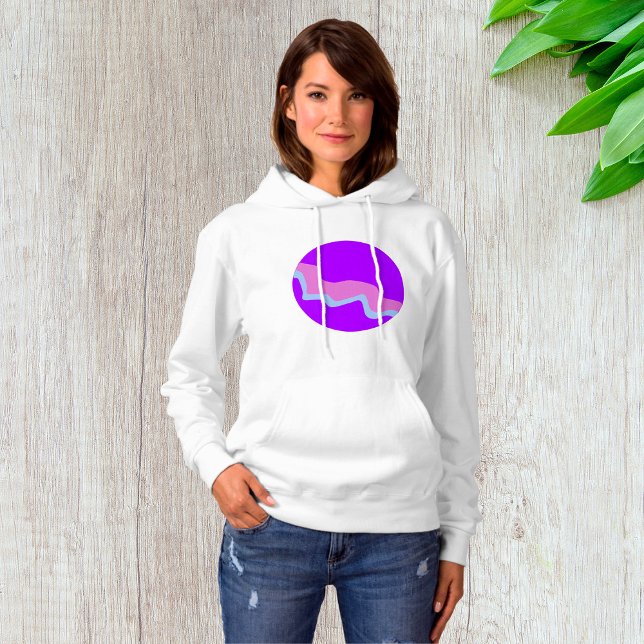 Purple Planet Womens Hoodie T Shirt (Skapare uppladdad)
