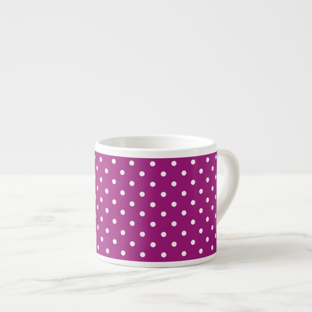 Purple Polka Dot Pattern Espressomugg (Framsida höger)