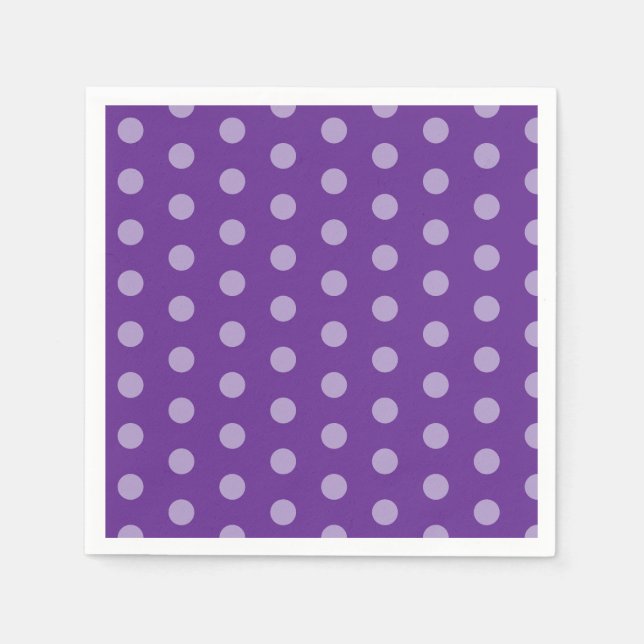 Purple Polka Dots  Pappersservett (Framsidan)