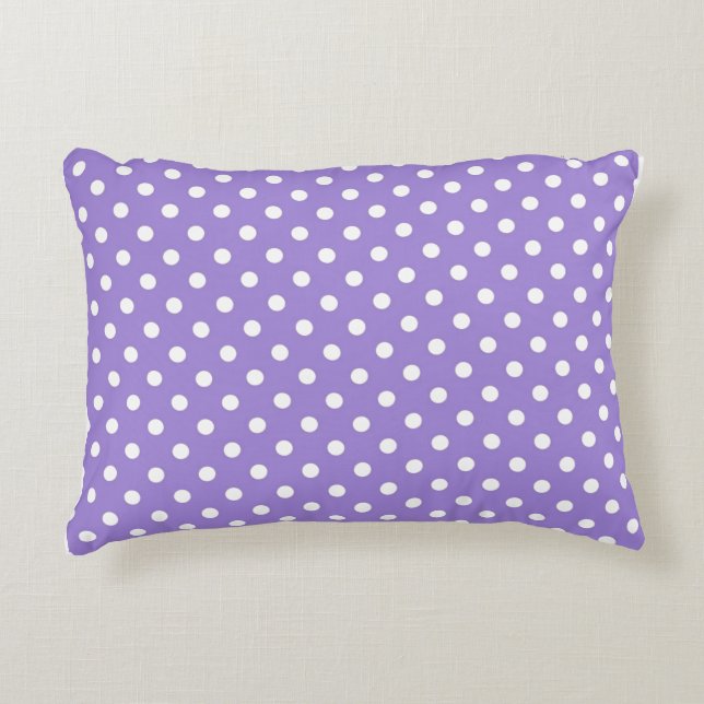 Purple Polkadot,Modern,Throw Pillow Prydnadskudde (Framsidan)