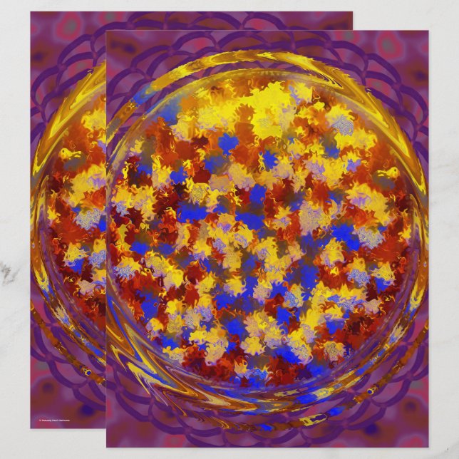 Purple Potpourri Scrapbook Paper 2-Sided Page (Fram/baksida)