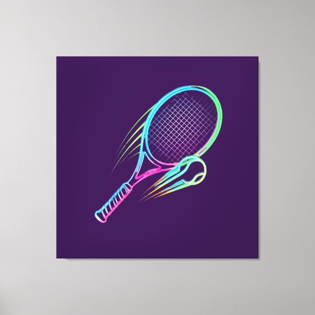 Purple Racket Canvas Wall Art (Framsida)