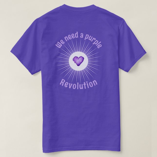 Purple Revolution Men's Basic T-Shirt (Design baksida)
